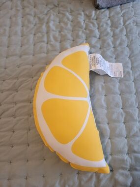 Yellow Citrus Slice Decorative Accent Pillow